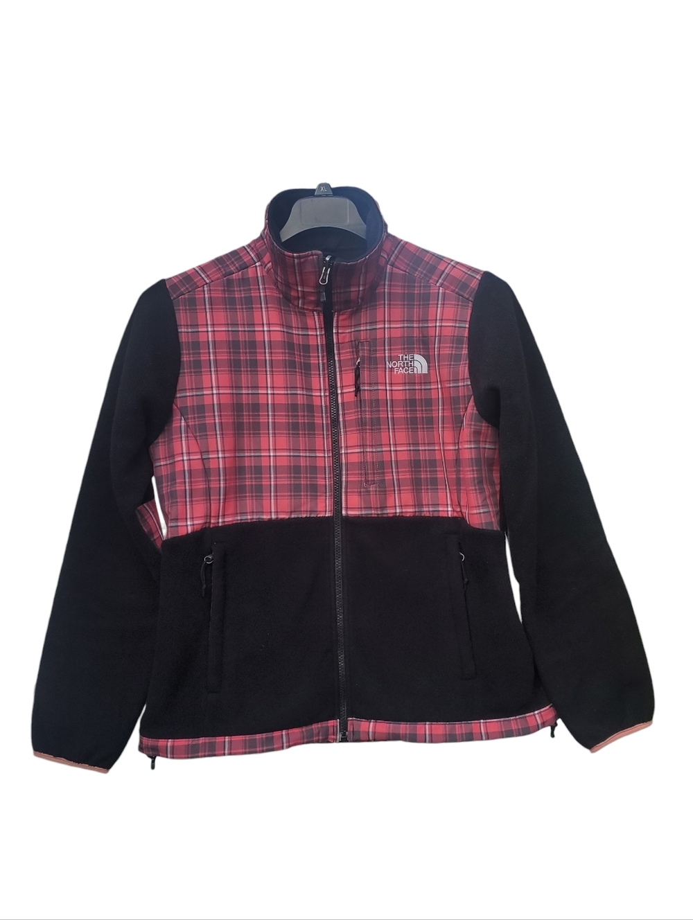 The North Face Denali Polartec Medium Black and Red Plaid Fleece Jacket